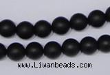 CBS03 15.5 inches 8mm round black stone beads wholesale