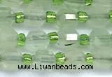 CCB1574 15 inches 5mm - 6mm faceted prehnite gemstone beads