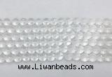 CCBS04 15 inches 8mm faceted round white crystal beads wholesale