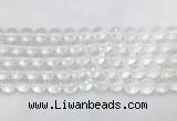CCBS05 15 inches 10mm faceted round white crystal beads wholesale
