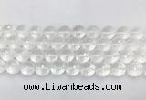 CCBS06 15 inches 12mm faceted round white crystal beads wholesale