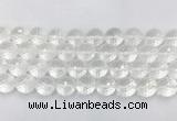 CCBS07 15 inches 14mm faceted round white crystal beads wholesale
