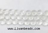 CCBS08 15 inches 16mm faceted round white crystal beads wholesale