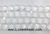 CCBS17 15 inches 16mm faceted square white crystal beads wholesale