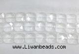CCBS18 15 inches 18mm faceted square white crystal beads wholesale