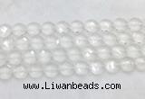 CCBS22 15 inches 14mm faceted coin white crystal beads wholesale