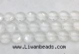 CCBS24 15 inches 18mm faceted coin white crystal beads wholesale