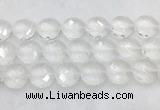 CCBS25 15 inches 20mm faceted coin white crystal beads wholesale