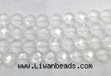 CCBS29 15 inches 16mm faceted heart white crystal beads wholesale