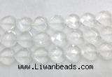 CCBS30 15 inches 18mm faceted heart white crystal beads wholesale