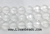 CCBS31 15 inches 20mm faceted heart white crystal beads wholesale