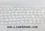 CCBS33 15 inches 8*12mm faceted rectangle white crystal beads wholesale