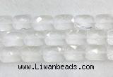 CCBS37 15 inches 15*20mm faceted rectangle white crystal beads wholesale