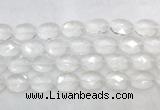 CCBS42 15 inches 13*18mm faceted oval white crystal beads wholesale