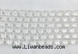 CCBS45 15 inches 8*12mm faceted teardrop white crystal beads wholesale