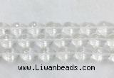 CCBS48 15 inches 13*18mm faceted teardrop white crystal beads wholesale