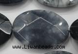 CCN1646 15.5 inches 30*40mm faceted oval candy jade beads