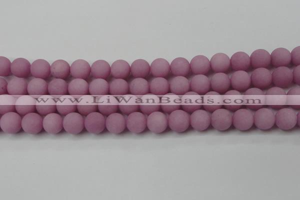 CCN2403 15.5 inches 4mm round matte candy jade beads wholesale