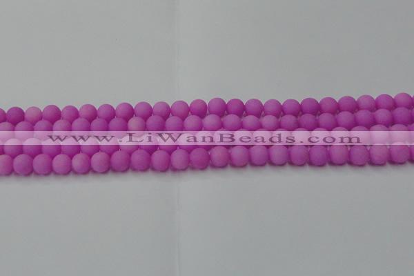 CCN2523 15.5 inches 6mm round matte candy jade beads wholesale