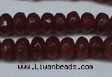 CCN2850 15.5 inches 2*4mm faceted rondelle candy jade beads