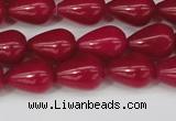 CCN3763 15.5 inches 10*14mm teardrop candy jade beads wholesale