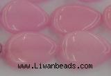 CCN3890 15.5 inches 18*25mm flat teardrop candy jade beads