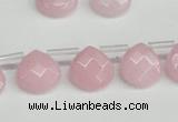 CCN3911 Top-drilled 13*13mm briolette candy jade beads wholesale