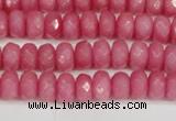 CCN4155 15.5 inches 5*8mm faceted rondelle candy jade beads