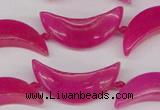 CCN416 15.5 inches 8*30mm curved moon candy jade beads wholesale