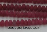 CCN4501 15.5 inches 3*5mm rondelle matte candy jade beads
