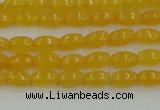 CCN4518 15.5 inches 4*6mm rice candy jade beads wholesale