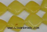 CCN596 15.5 inches 15*15mm diamond candy jade beads wholesale