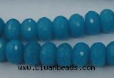 CCN910 15.5 inches 9*12mm faceted rondelle candy jade beads