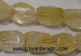 CCR215 15.5 inches 15*20mm faceted nuggets natural citrine beads
