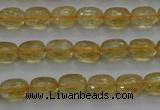 CCR33 15.5 inches 8*10mm faceted rice natural citrine gemstone beads
