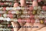 CCY633 15.5 inches 10mm round volcano cherry quartz beads wholesale