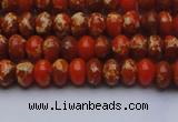 CDE2600 15.5 inches 5*8mm rondelle dyed sea sediment jasper beads