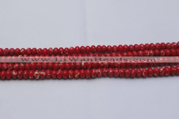CDE2618 15.5 inches 8*12mm rondelle dyed sea sediment jasper beads