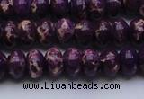 CDE2635 15.5 inches 10*14mm rondelle dyed sea sediment jasper beads