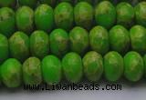 CDE2659 15.5 inches 10*14mm rondelle dyed sea sediment jasper beads