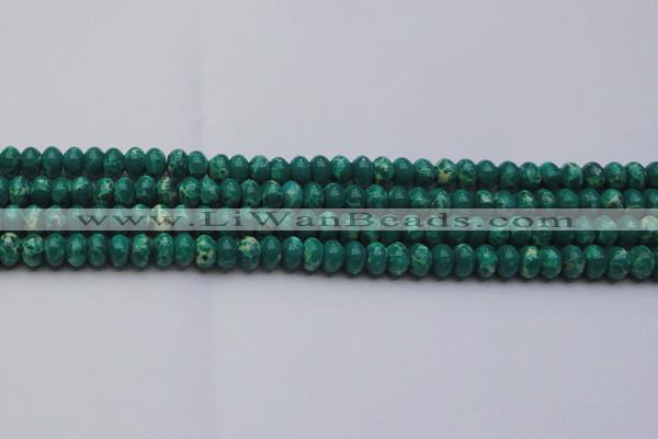CDE2674 15.5 inches 8*12mm rondelle dyed sea sediment jasper beads