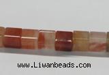 CDQ36 15.5 inches 8*8mm cube natural red quartz beads wholesale