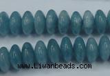CEQ25 15.5 inches 6*12mm rondelle blue sponge quartz beads