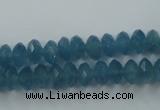 CEQ33 15.5 inches 5*8mm faceted rondelle blue sponge quartz beads