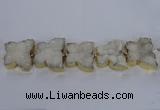 CFG1190 7.5 inches 40*45mm - 45*55mm butterfly druzy agate beads