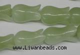 CFG239 15.5 inches 12*20mm carved flower New jade gemstone beads