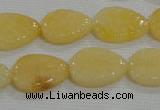 CFG820 12.5 inches 15*20mm carved leaf yellow jade beads wholesale