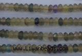 CFL140 15.5 inches 3*6mm faceted rondelle yellow fluorite beads
