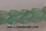 CFL860 15.5 inches 8*12mm teardrop green fluorite gemstone beads