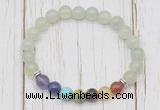 CGB6369 8mm New jade 7 chakra beaded mala stretchy bracelets